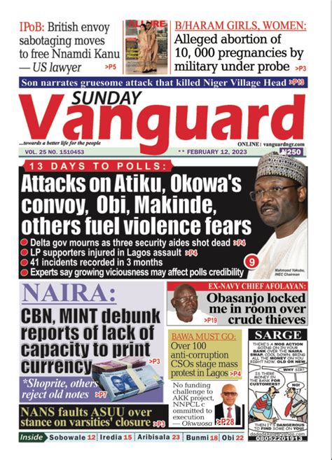 vanguard newspapers nigerian sports